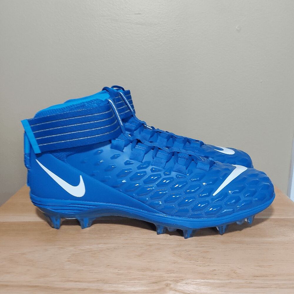 Nike Force Savage Pro 2 Football Cleats Royal Blue White AH4000-400 Men's 14